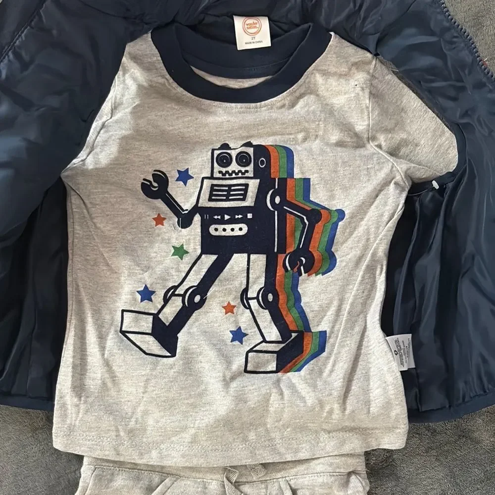 NWOT Wonder Nation Kids Matching Set - Navy, Gray, Green, Orange, Red